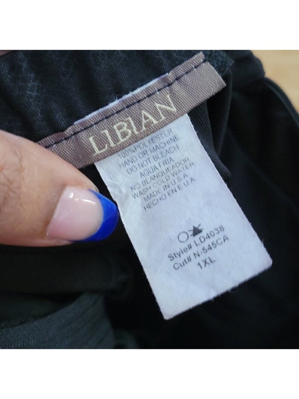 Black peplum mini dress 1XL - Picture 7 of 7